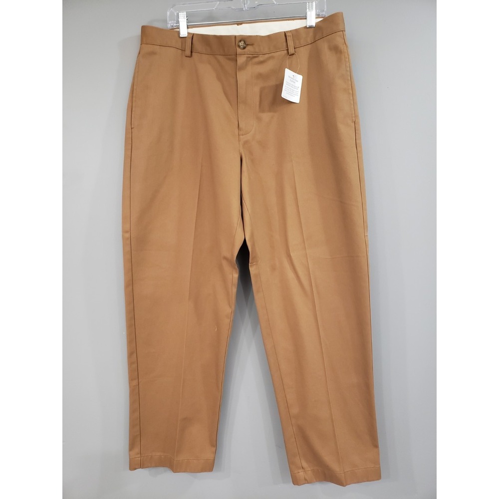NEW LL BEAN SIZE 36x29 BROWN Classic Fit Chino Pants ID 212330 - 100% COTTON‎